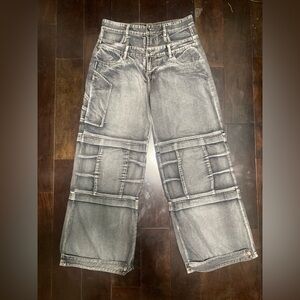 Wide Leg Jeans - Faded Black/Clement coloway